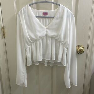FRANCESCA’S BABYDOLL BLOUSE